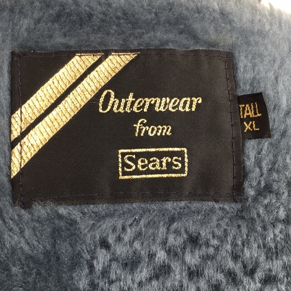 Vintage Outerwear From Sears Blue Plaid Heavy Coat - Picture 8 of 13